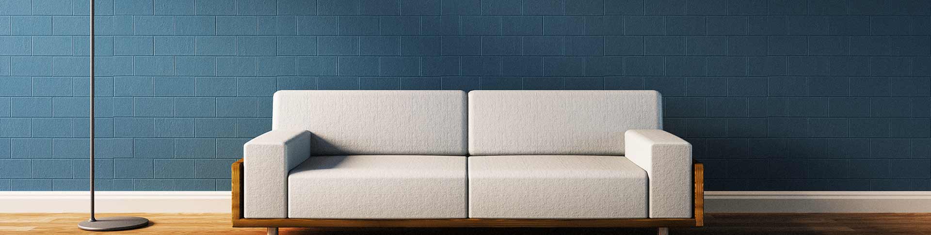 Black and white painted living room